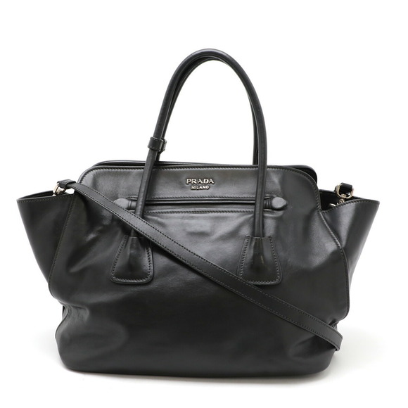 Prada Nero leather Black Bag calf Shoulder soft - Picture 1 of 8
